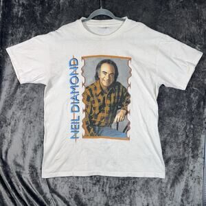 Vintage Neil Diamond 1988 I Am I Said Tour T-Shirt Anvil USA XL Single Stitch